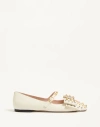 Valentino Mary-jane Bowow Ballerina In Kidskin With Studs