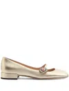 Valentino Mary Jane Metallic Leather Ballet Flats