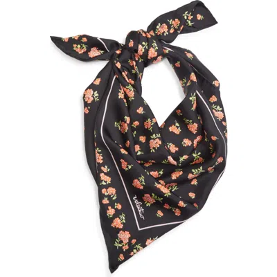 Valentino Garavani Mazzetto Coriandolo Silk Square Scarf In Black