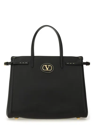 Valentino Garavani Antibes Medium Vlogo Convertible Shopping Tote Bag In Black