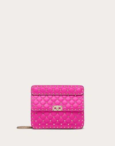 Valentino Garavani Medium Nappa Rockstud Spike Bag Woman Pink Pp Uni In Neutral