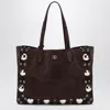 Valentino Medium Nellcôte Tote In Dark Brown Suede