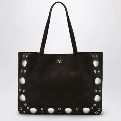 Valentino Garavani Medium Nellcôte Tote In Suede