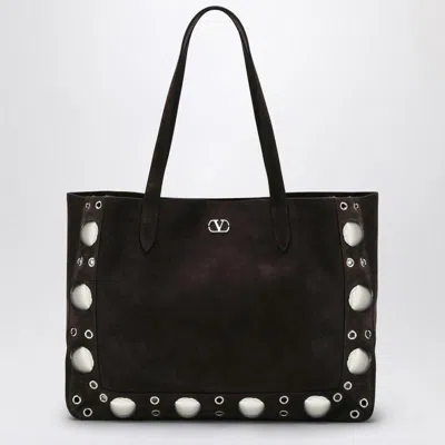 Valentino Garavani Medium Nellcôte Tote In Suede