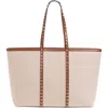 Valentino Garavani Medium Rockstud Canvas Tote