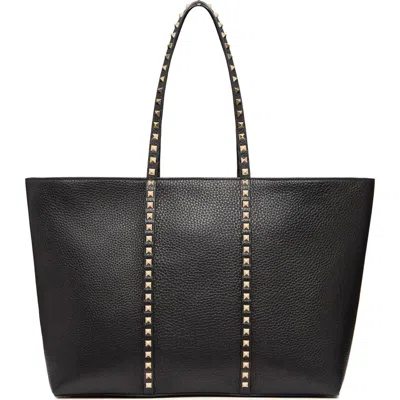 VALENTINO GARAVANI VALENTINO GARAVANI MEDIUM ROCKSTUD LEATHER TOTE