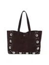 Valentino Garavani Medium Suede Tote Bag With Metallic Studs