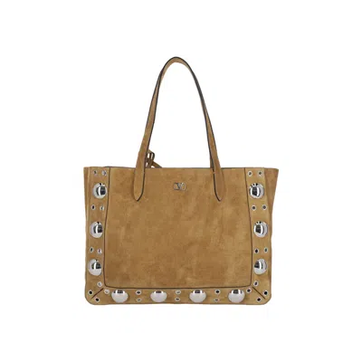 Valentino Garavani Medium Tote Bag Nellcote In Brown
