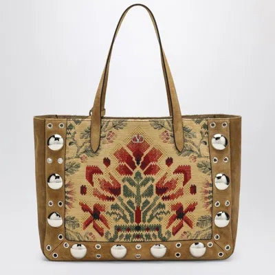 VALENTINO GARAVANI VALENTINO GARAVANI  MEDIUM TOTE BAG NELLCÔTE IN JACQUARD FABRIC
