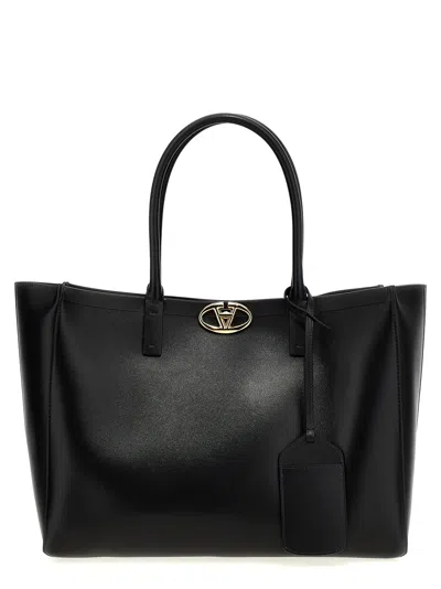 Valentino Garavani Leather Tote Bag Women In Black