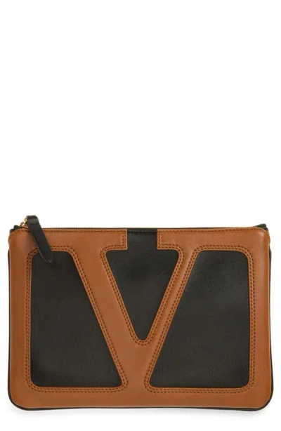Valentino Garavani Medium Viva Superstar Leather Pouch In Multi