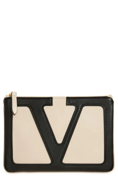 Valentino Garavani Medium Viva Superstar Leather Pouch In Multi