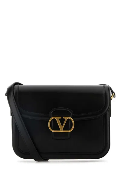 Valentino Garavani Men Black Leather 9to5 Shoulder Bag