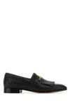 Valentino Garavani Men Black Leather Vlogo Signature Loafers