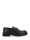Valentino Garavani Men Black Loafers With Vlogo Detail And Platform In Leather Man