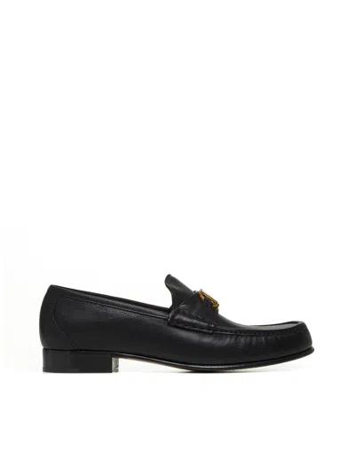 Valentino Garavani Men Black Vlogo Signature Loafers