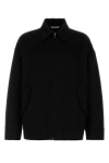 Valentino Oversize Wool Blend Jacket In Black