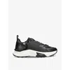 Valentino True Act Printed Canvas Sneakers In Blk/white