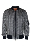 Valentino Toute La V Print Bomber Jacket In Blue