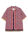 Valentino Bulles Royales Cotton Shirt In Brown