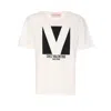Valentino Mens Avorio Logo-print Crew-neck Cotton-jersey T-shirt