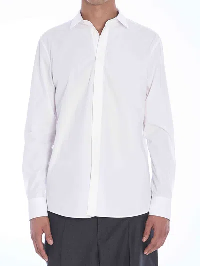 Valentino Garavani Men Cotton Poplin Shirt In White