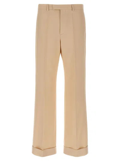 Valentino Garavani Men Formal Trousers In Brown