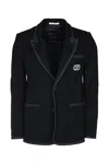 Valentino Jacket With Chest Pocket And Notched Lapels In Multi