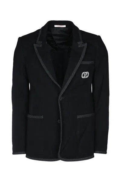 Valentino Jacket With Chest Pocket And Notched Lapels In Multi