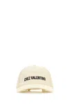Valentino Garavani Ivory Cotton Baseball Cap With Adjustable Embroidered Logo In White