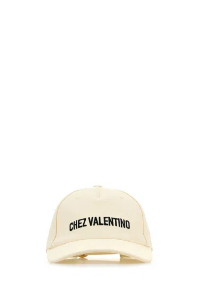 VALENTINO GARAVANI VALENTINO GARAVANI MEN IVORY COTTON BASEBALL CAP