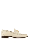 VALENTINO GARAVANI VALENTINO GARAVANI MEN IVORY LEATHER VLOGO SIGNATURE LOAFERS