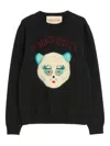 Valentino Black Sweater With Le Chat De La Maison Patch In Black