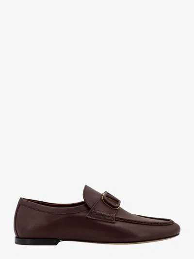 Valentino Garavani Men Leather Oafer With Vlogo Signature Detail