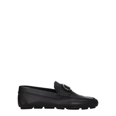 Valentino Garavani Men's Moccasins Black Leather In -, -
