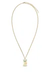 Valentino Multicolor Nylon And Metal Le Chat De La Maison Necklace