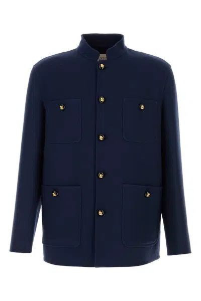 Valentino Navy Blue Double Wool Jacket