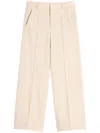 Valentino Tailored Wide-leg Pants With Pleated Front In Pink