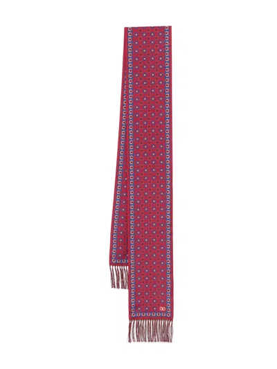 Valentino Garavani Men Printed Silk Scarf In Multicolor