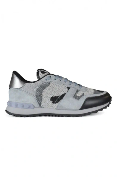 Valentino Garavani Men Rockrunner Sneakers In Gray