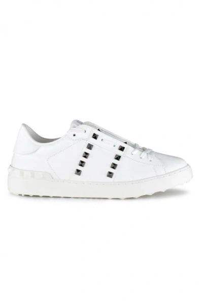 Valentino Garavani Valentino Rockstud Untitled Leather Sneaker In White