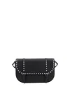 Valentino Garavani Men Rockstud Messenger Shoulder Bag In Black