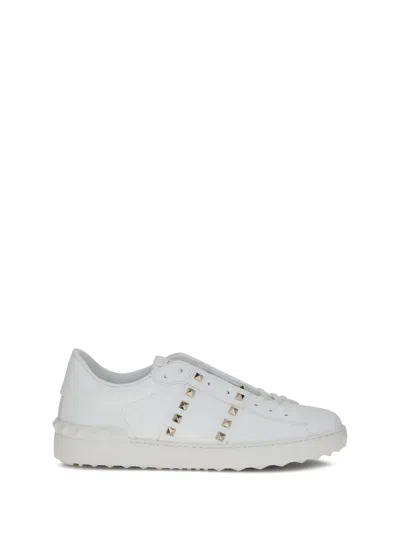 Valentino Garavani Men Rockstud Untitled Sneakers In White