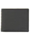 Valentino Black Leather Card Holder In Black