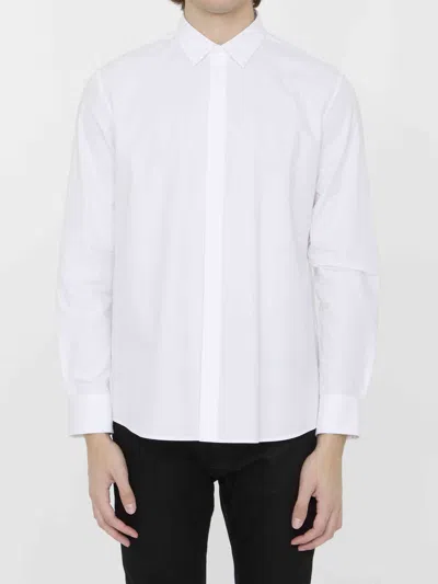 Valentino Garavani Men Shirt With Rockstud Untitled Studs In White