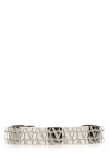 Valentino Garavani Men Silver Metal Vlogo Bracelet In Silver