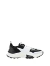 Valentino True Act Leather-trimmed Mesh And Rubber Sneakers In Multicolor