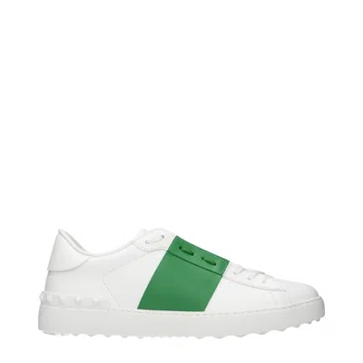 VALENTINO GARAVANI VALENTINO GARAVANI MEN'S SNEAKERS WHITE/GREEN LEATHER