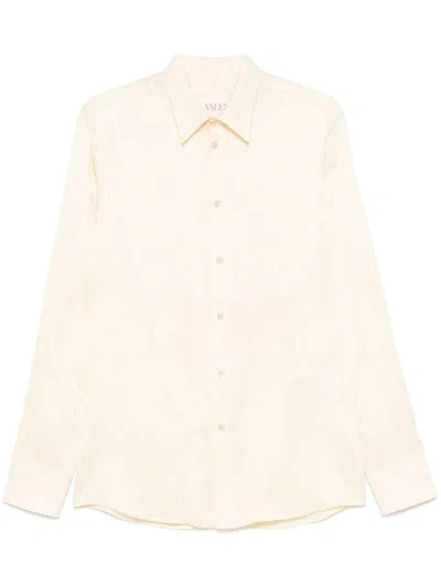 Valentino Toute La V-print Shirt In Beige