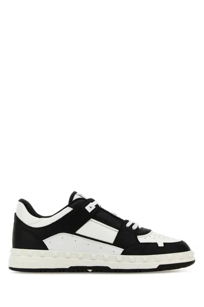Valentino Garavani Men Two-tone Leather Freedots Sneakers